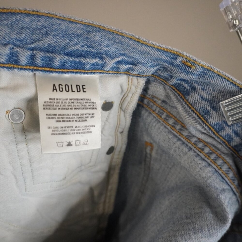 AGOLDE Criss Cross Jeans Size 22 Light Blue - Picture 6 of 14
